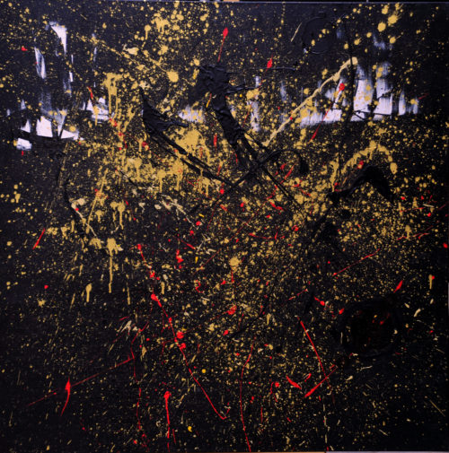 Bel Hermès - 2015 130X130 cm Acrylic, Liquid ceramic on canvas